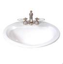 Mansfield Plumbing Products White 3-Hole 1-Bowl Lavatory Sink 