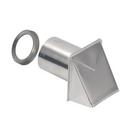 Broan Natural Aluminum 3 in x 3-1/4 in x 4 in. Wall Vent Aluminum 