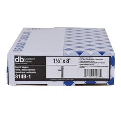 1-1/2 x 8 in. Brass Hose and Clamp Branch Tailpiece