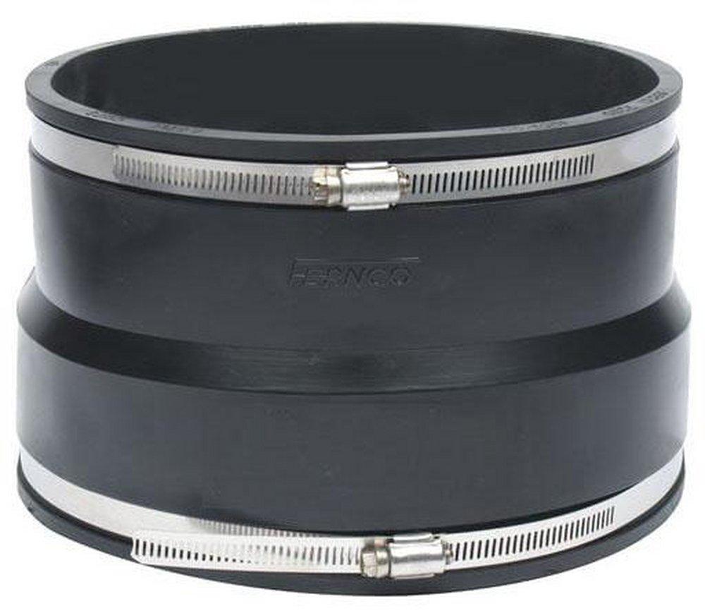Fernco 4 x 6 in. Asbestos Cement Fiber and Ductile Iron x Cast Iron and PVC Flexible Coupling 