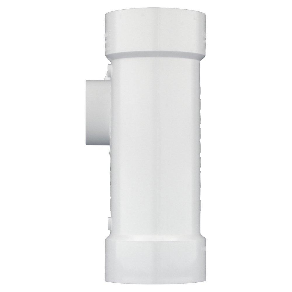 White PVC DWV Combination Wye with 2 