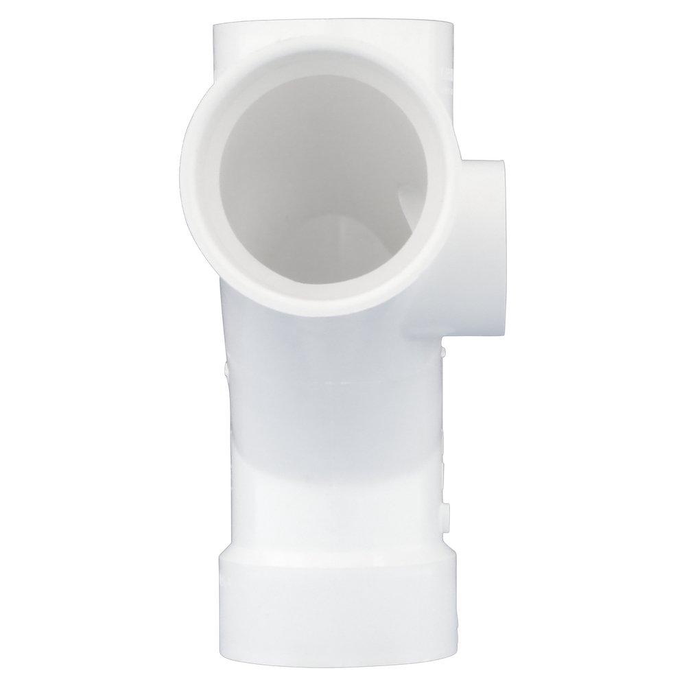 White PVC DWV Combination Wye with 2 