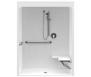 83-1/2 x 65 in. Acrylic Shower Unit with Left Hand Seat and Center Drain in White