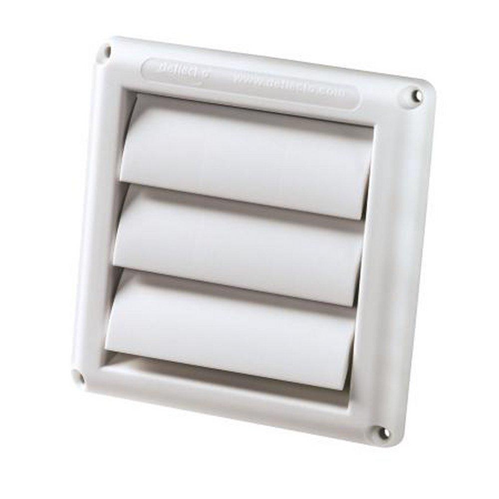 Deflecto White 9-1/16 in. White Louvered Hood 