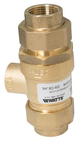 3/4 in Brass Union Double Check Valve with Strainer