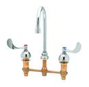 T&S Brass Chrome Plated Deckmount Medical Faucet with Rigid and Swivel Gooseneck 