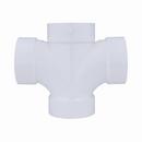 White PVC DWV Double Sanitary Tee 