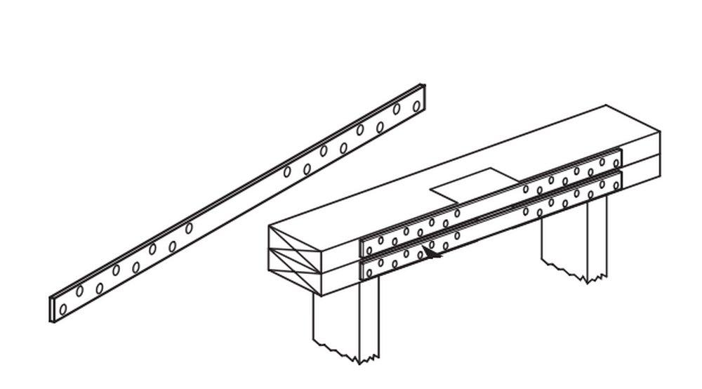 C & S Manufacturing 1-1/2 x 18 in. Mending Plate 