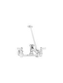 Two Handle Wall Mount Food Service Faucet in Polished Chrome