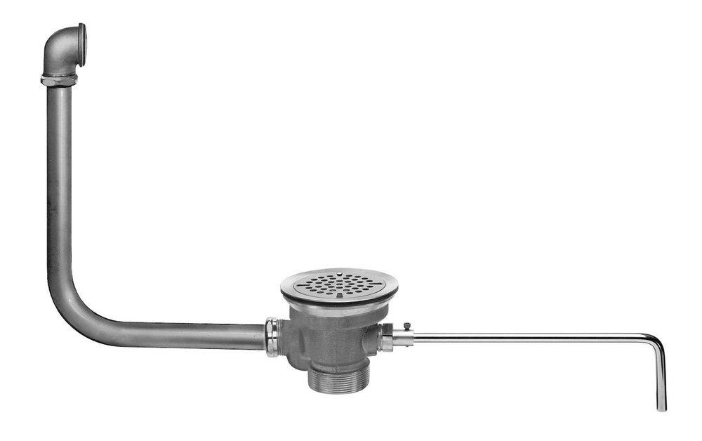 Fisher Polished Chrome 19-1/4 in. Brass Trip Lever Drain 