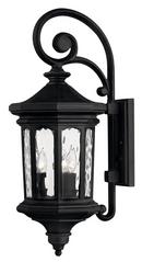 25-1/2 in. 40 W 3-Light Candelabra Lantern in Museum Black
