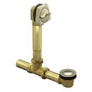16 in. Brass Trip Lever Drain in Vibrant Brushed Nickel