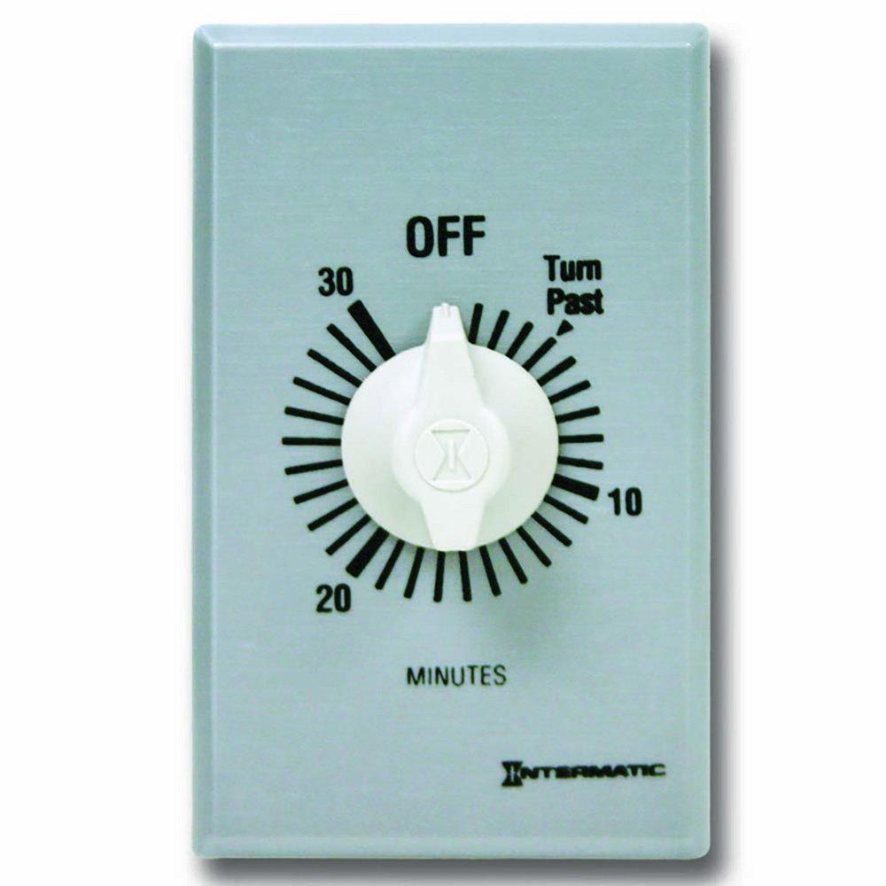 Intermatic Brushed Metallic Plastic and Metal 15 min. Commercial Timer (Less Hold) 