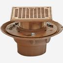 Jay R. Smith No Hub Cast Iron Nickel Bronze Floor Drain 