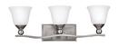 Hinkley Brushed Nickel 100W 3-Light Bath Vanity Fixture 