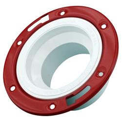 4 x 3 in. PVC DWV Adjustable Metal Ring Closet Flange
