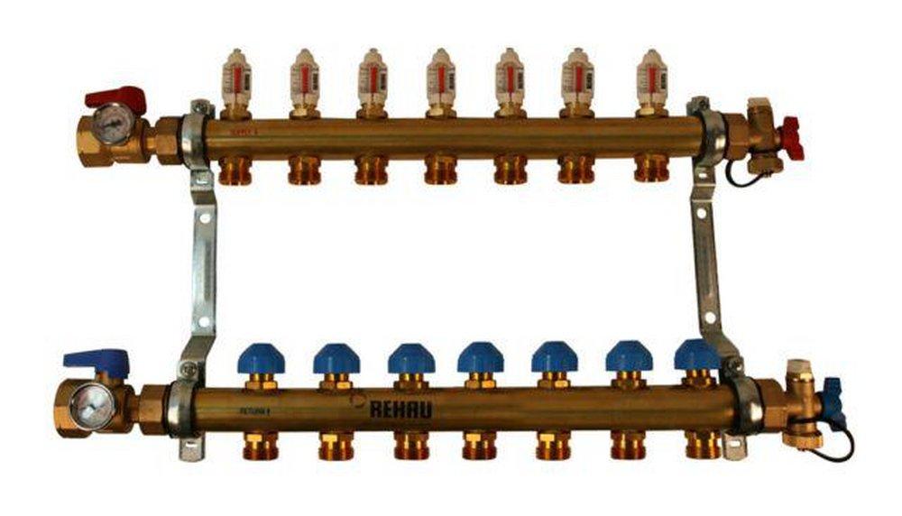 REHAU 18-31/100 in. Station Manifold with Gauge 