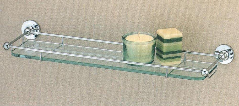 Gatco Polished Chrome 6 x 19-3/4 in. Glass Vanity Shelf 