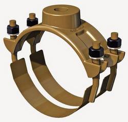 8 x 1 in. Bronze Double Strap Saddle