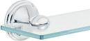 Moen Polished Chrome 24 in. Glass and Zinc Bathroom Shelf 
