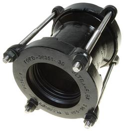 4 x 7 in. 525 psi Black and Fusion Bonded Epoxy Ductile Iron Coupling with Low Alloy Steel Bolt and Rubber Gasket