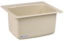 E.L. Mustee & Sons Bone 25 x 22 in. Self-rimming Laundry Sink 