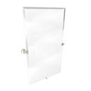 Satin Nickel 36 x 20 in. Solid Brass Frameless Large Mirror 