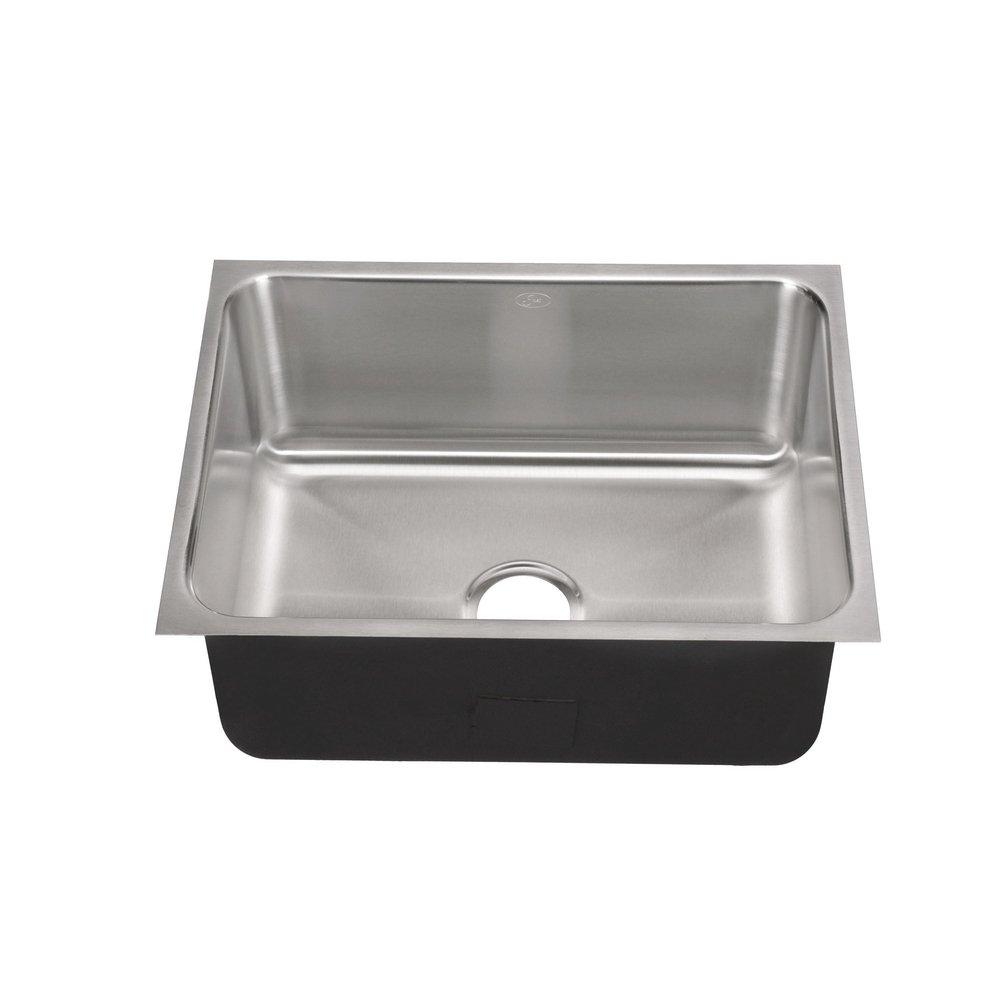 Just Manufacturing Brushed Steel 18 x 24 in. Undermount Stainless Steel Bar Sink 