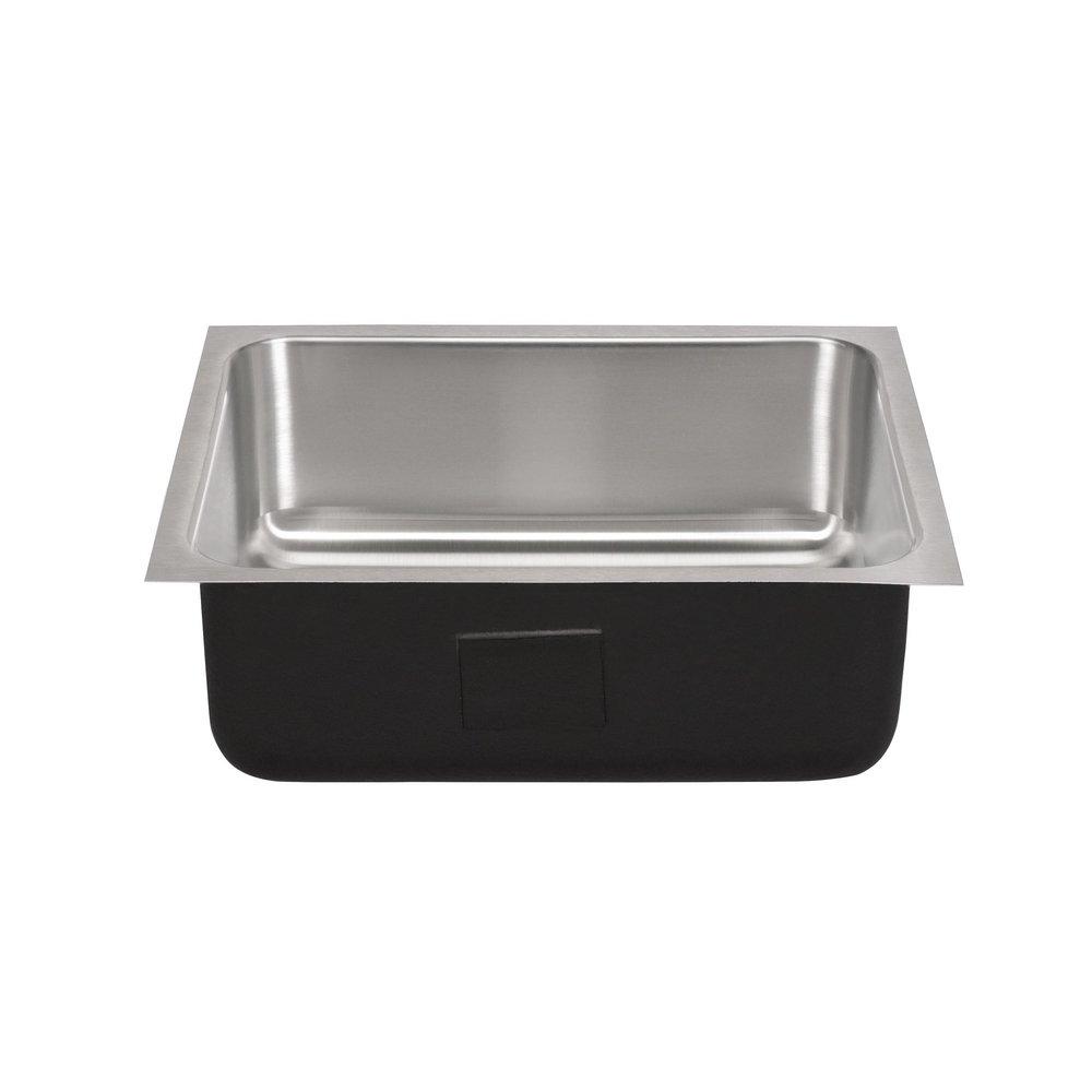 Just Manufacturing Brushed Steel 20 x 16 in. No Hole Stainless Steel Single Bowl Undermount Kitchen Sink 