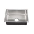 Just Manufacturing Brushed Steel 24 x 18 in. No Hole Stainless Steel Single Bowl Undermount Kitchen Sink 