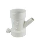 White Hub x Hub x Barbed Plastic DWV Wye 