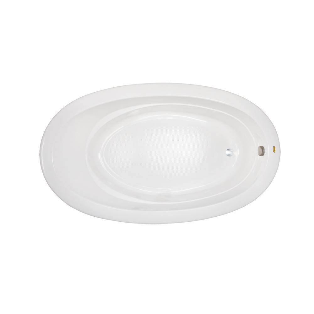 JACUZZI&reg; White 72 x 42 in. Drop-In Bathtub with End Drain 