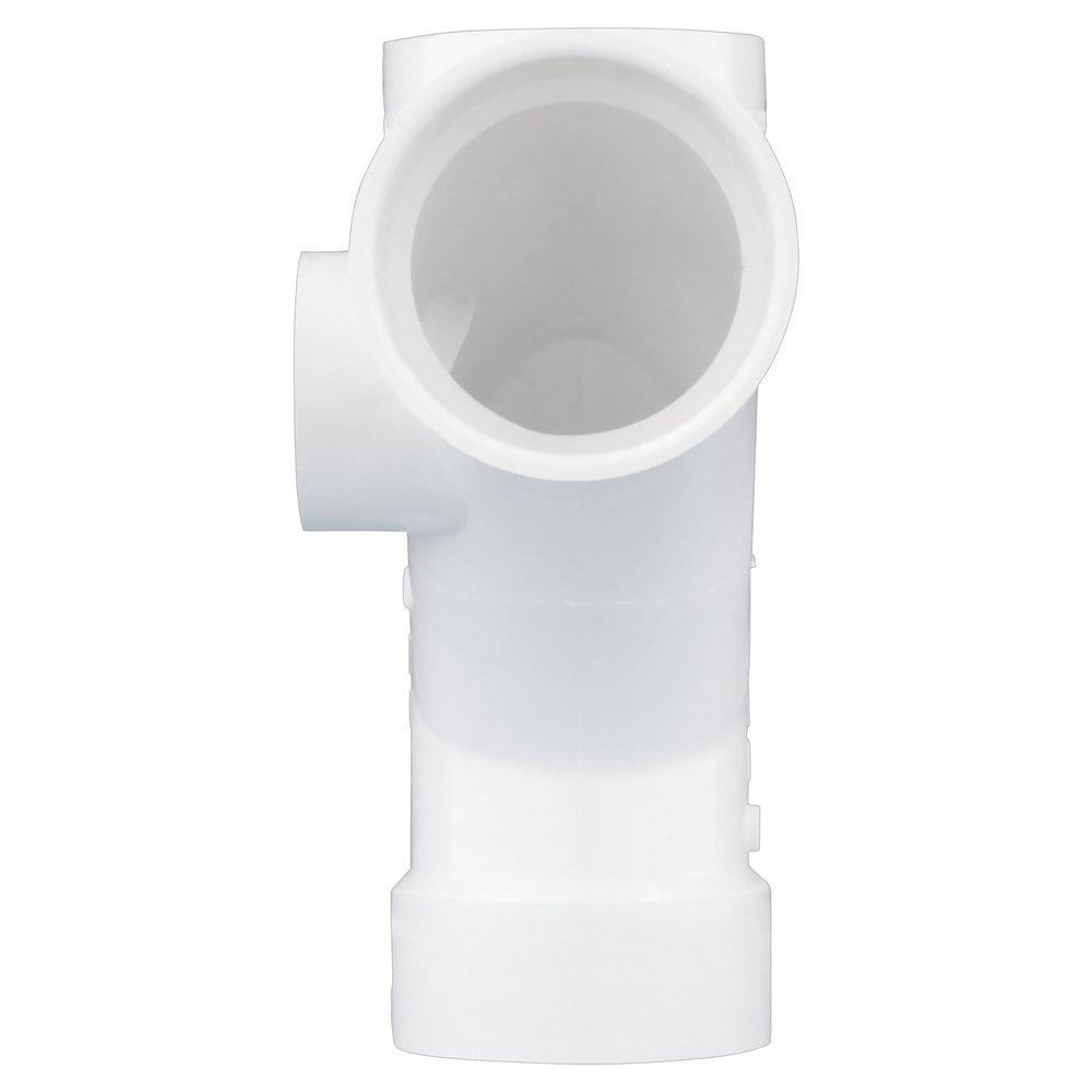 White PVC DWV Combination Wye with 2 