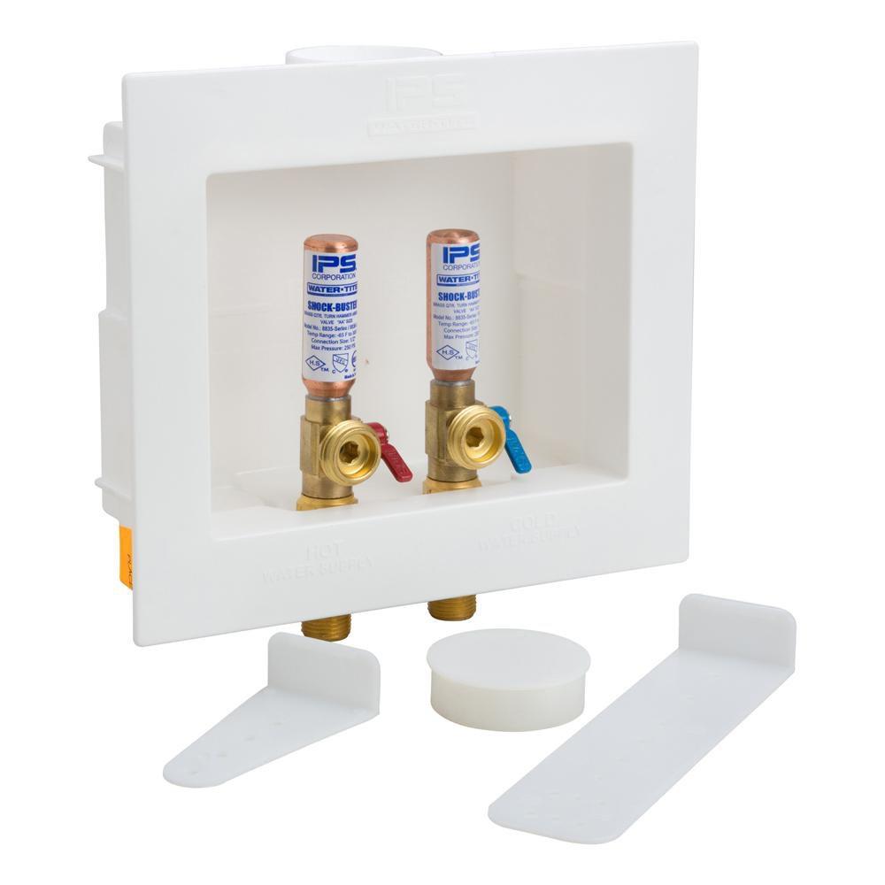 IPS Corporation White 8-3/8 in x 6-1/8 in x 3-3/4 in Washing Machine Supply Box 