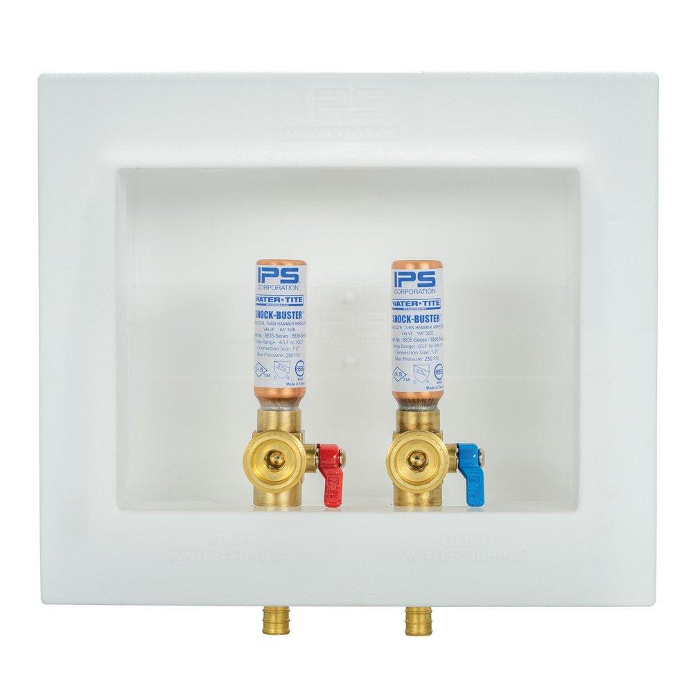 IPS Corporation White 8-3/8 in x 6-1/8 in x 3-3/4 in Washing Machine Supply Box 