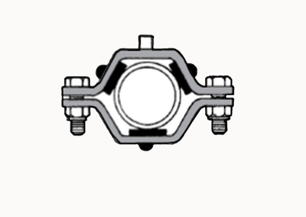 Topline Process Equipment 304 Stainless Steel Pool Weld Hanger with Push Pull Insert 