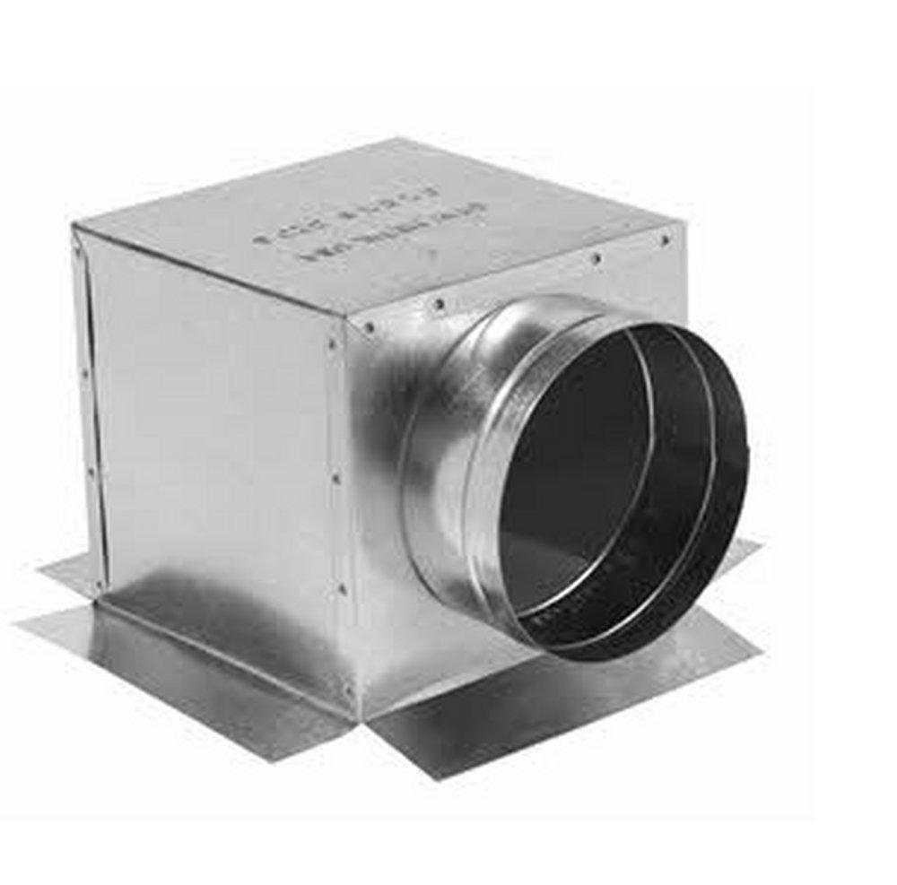 Gray Metal South Duct Square-To-Round 