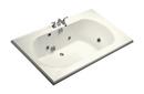 72 x 42 in. Thermal Air Drop-In Bathtub with Center Drain in Biscuit