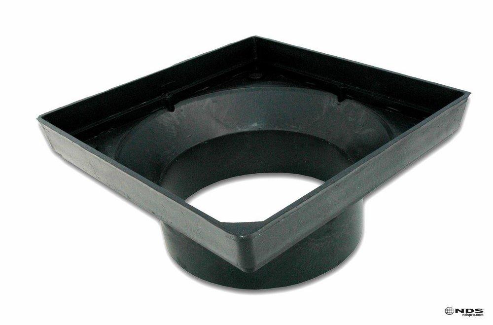 NDS Black 8-5/8 x 12-1/4 x 12 in. Plastic Catch Basin Adapter in Black 