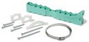 11 x 1 x 1-5/8 x 2-1/2 in. 190 lb. 300 Stainless Steel Band, ABS and Polyethylene Strap Bracket Kit