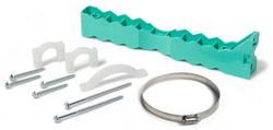 11 x 1 x 1-5/8 x 2-1/2 in. 190 lb. 300 Stainless Steel Band, ABS and Polyethylene Strap Bracket Kit