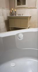 Geberit White 17 - 24 in. Cable- Operated Bath Waste and Overflow Bathtub Drain 
