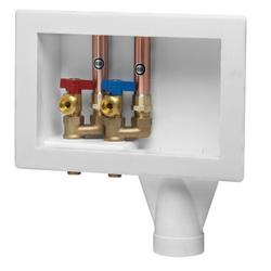 1/4-Turn Brass Hammer Ball Valves Copper Washing Machine Supply Box with Hammer Arrestor