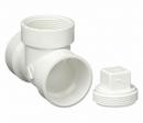 Georg Fischer Corporation Socket x Female Threaded Straight and Clean-Out Plastic Tee with Plug 
