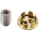 Plug Button and Screw in Brilliance Polished Brass
