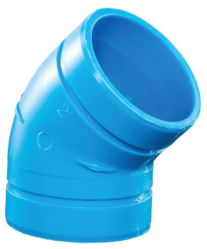 Orion Fittings Mechanical Joint Straight Polypropylene 45 Degree Elbow 
