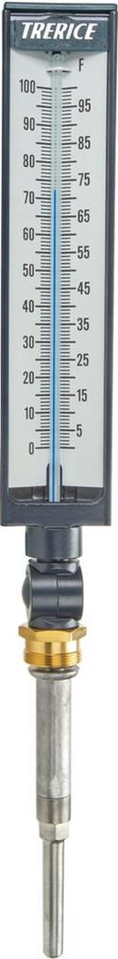9 in. 0 to 160F Adjustable Indus Thermometer with 6 in. Stem