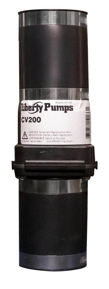 Liberty Pumps Black ABS Check Valve with Rubber Slip Connection in Black 
