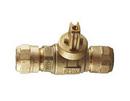 3/4 x 3/4 in. Compression Brass Ball Valve Curb Stop with Drain