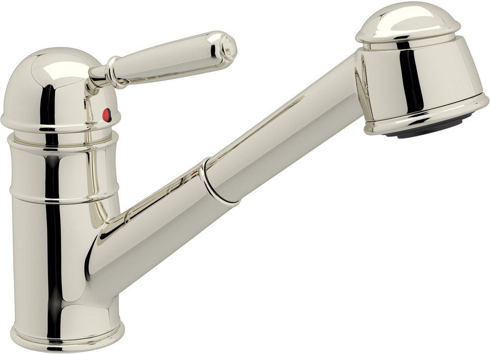 ROHL&reg; Polished Nickel Single Handle Pull Out Kitchen Faucet 